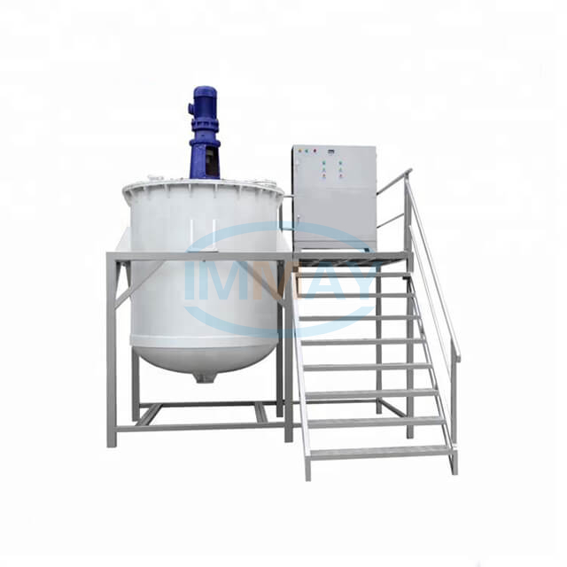 Tanque de mezcla industrial 500L a 5000L PP antiséptico con agitador para producción corrosiva