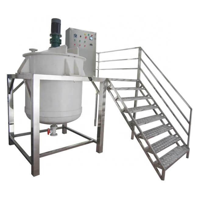 Tanque de mezcla de PP anticorrosivo industrial de 100 a 3000 galones con cuchilla para productos corrosivos