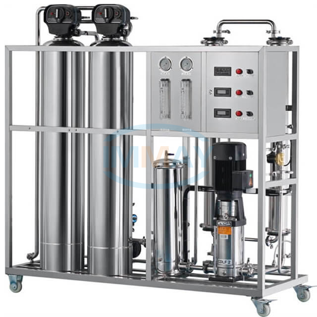 Planta de tratamiento de agua industrial de ósmosis inversa de 1 etapa de acero inoxidable 500L